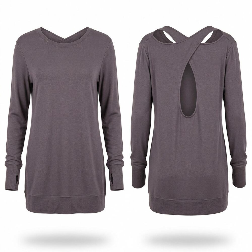 Athleta Women's L Athleisure Sustainable Minimalist Gym Coaster Go-To Sweatshirt